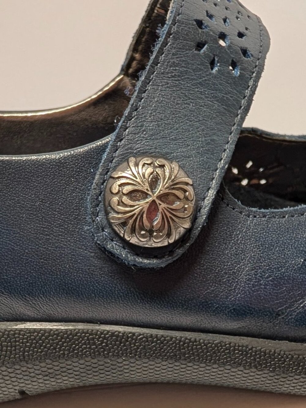 David Tate Bev Adjustable Mary-Janes in Navy - Picture 9 of 14